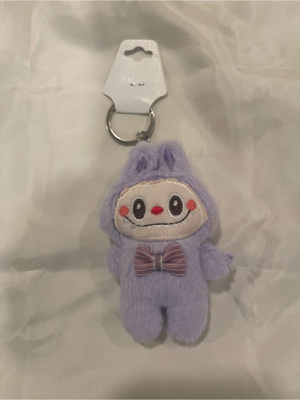 Lavender Plush Keychain with Bow